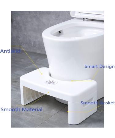 Folding Squatting Toilet Stool - White | Splicable Bathroom Potty Step Stool - Buy Online on GoSupps.com