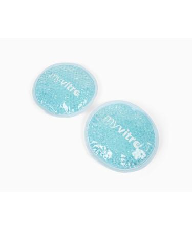 Plush Hot + Cold Pack from MyVitro | 2 Count | Great IVF Gift | Reusable Ice Packs for IVF to Help Injection Pain | Hot or Cold | Blue 4.75 Round