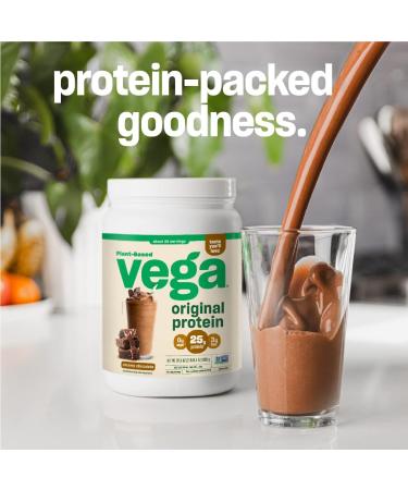 Vega Original Protein Vanilla Powder - 2lbs Tub | 20 Servings, 25g Protein, Vegan, 0g Sugar, 3g Fiber | Pea Protein for Men & Women - Buy Online on GoSupps.com
