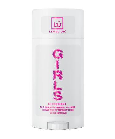 Level Up Girls Deodorant: Aluminum-Free Alcohol-Free Paraben-Free 24 Hr Odor Protection Clean Fresh Scent Kids & Tweens Made in the USA