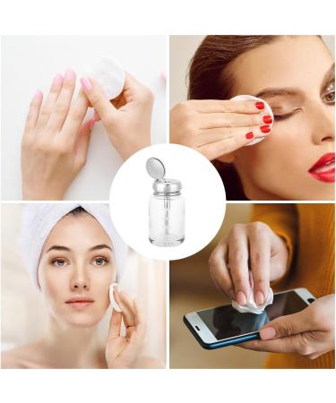 Nail Polish Remover Pump Bottle Dispenser 80ml Empty Glass Acetone Push Down Cleanser Container Jars Makeup Liquid Refillable with Stainless Steel Cap Lockable for Make Up Cosmetics Travel 1 Unit (Lot de 1) - Buy Online on GoSupps.com