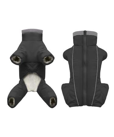 Dog jacket dog coat waterproof fleece lined warm winter jacket dog clothing for winter autumn little dog black for young l