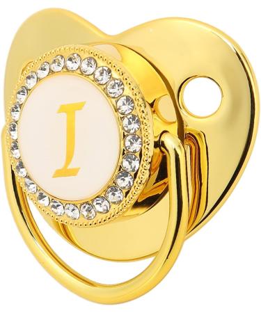 Alomejor Baby Pacifier - Curved Design Safe Materials 26 Letters Clips for 6-18 Months - Golden Color - Buy Online on GoSupps.com