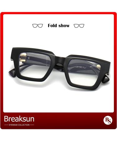 Shop Fashion Square Glasses - Blue Light Blocking Eyewear for Men & Women | Black Thick Frame & Floral Leg Design - Buy Online on GoSupps.com