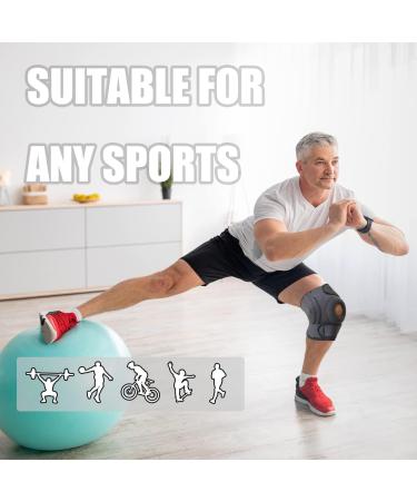 MAYKI Adjustable Knee Support Brace for Men/Women - Patella Gel Pad, Breathable Design for Arthritis & Ligament Damage - Running & Weight Lifting - Grey - Buy Online on GoSupps.com