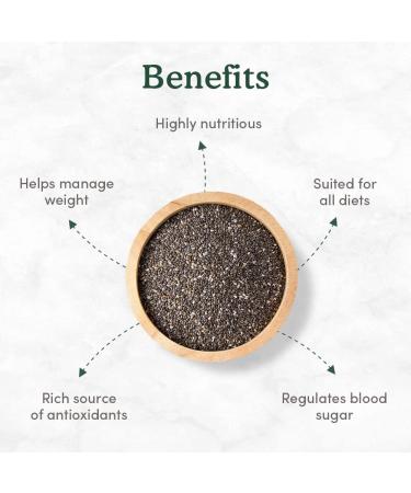 Organic Chia Seeds with Omega-3 (397g/14oz) - USDA Organic, Raw & Rich in Fibers | Ideal for Smoothies - Spice Train - Buy Online on GoSupps.com