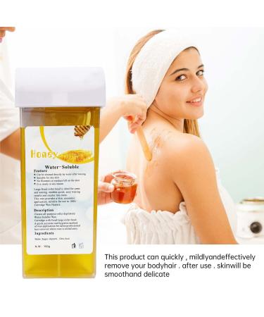 2 Honey Wax Cartridges & 100 Paper Strips | Gentle Hair Removal & Depilation | Soft Warm Wax Rollers - 100 ml - Buy Online on GoSupps.com