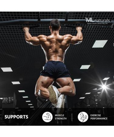 ML Naturals Micronized Creatine Monohydrate 3 000 mg per Serving 360 Capsules High-Potency Gluten Free and Non-GMO Third-Party Lab Tested 360 Count (Pack of 1) - Buy Online on GoSupps.com