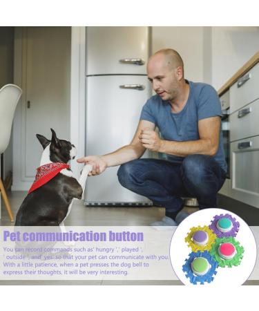 NAVESO Buzzer Set - 4 Recordable Answer Buzzers for Dog Interaction | Interactive Pet Training Sound Buttons - Buy Online on GoSupps.com