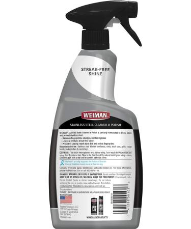Weiman Stainless Steel Cleaner & Polish - Fingerprint Protection & Streak-Free Shine - 20 fl. Oz - International Shipping Available - Buy Online on GoSupps.com