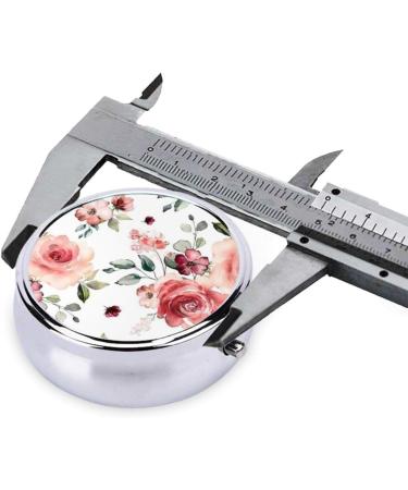 Blossoming Rose Flowers Round Pill Box | Lightweight & Moisture-Proof | Portable Emergency Medication & Fish Oil Holder - Buy Online on GoSupps.com