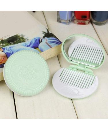 Lurrose 7PCS Chocolate Cookies Compact Cosmetic Mirror Set - Mini Hand Mirror with Comb for Purses and Travel - Buy Online on GoSupps.com