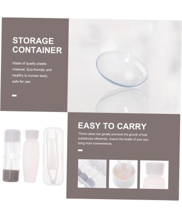 Solustre 3-Piece Contact Lens Container Set | Travel-Friendly Eye Case Accessories | Large Storage for Medication | Durable ABS Plastic - Buy Online on GoSupps.com
