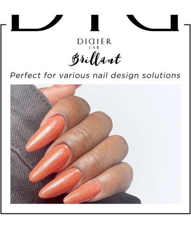 Didier Lab - Premium UV Gel Nail Polish - Brillant No. 14 - Gel Nail Varnish - Nail Art - Long-Lasting High Gloss Wear - Orange Gel Nail Polish - Gel Nails - Glitter Gel Nail Polish - Rich Pigment - Buy Online on GoSupps.com