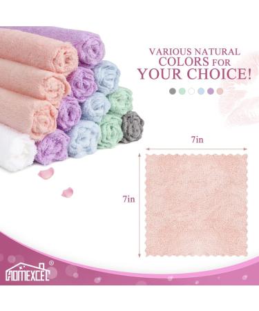 HOMEXCEL Premium Makeup Remover Cloth 24 Pack - Reusable Super Soft Facial Cleansing Cloths - 7x7 Inch Microfiber Coral Velvet - Highly Absorbent Face Towels - Buy Online on GoSupps.com