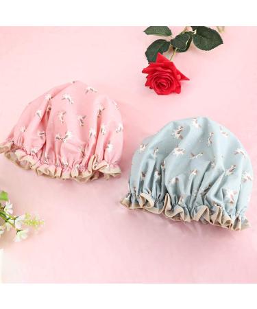 Waterproof Double-Layer Shower Hood - 2 Pack Spa Elastic Shampoo Head Cover for Women & Girls - Buy Online on GoSupps.com