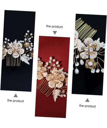 FRCOLOR comb hair jewels for women bridal hair clip hair claw clips for women pearl hair barrettes pearl headpiece goody hair clips for women Hair Side Hair up Miss alloy modeling - Buy Online on GoSupps.com