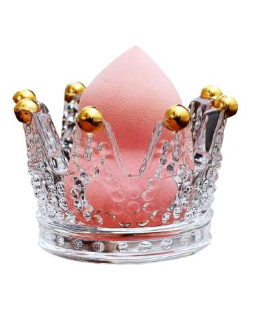 Beauty Blender Holder Clear Glass Puff Beauty Egg Storage Rack Beauty Sponge Holder/Makeup Sponge Drying Stand Holder/Beauty Sponge Blender Holder/Tealight Candle Holder