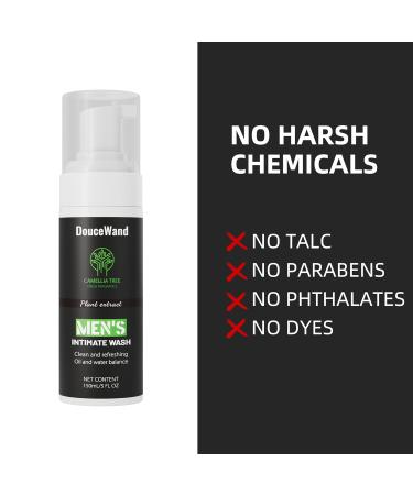 DOUCEWAND Men's Intimate Wash pH Balanced Foaming Tea Tree Groin Cleanser Odor Control with Agave & Licorice Refreshing Body Wash 5 Fl Oz - Buy Online on GoSupps.com