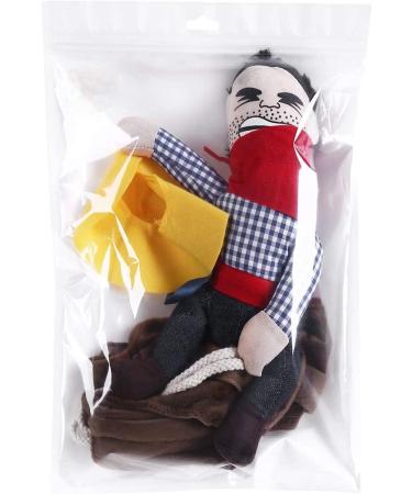 T2Y Cowboy Rider Dog Costume - Halloween Knight Style Clothes for Medium and Large Dogs with Doll and Hat - Buy Online on GoSupps.com