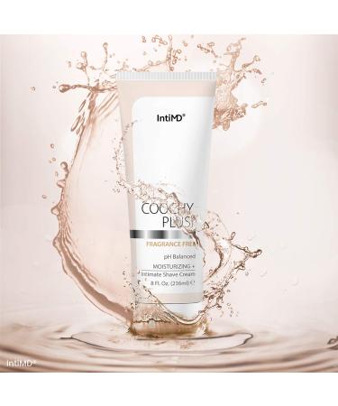 Fragrance-Free Coochy Plus Intimate Shaving Cream - Rash-Free, Prevents Razor Burns & Ingrown Hairs - 8oz - Buy Online on GoSupps.com