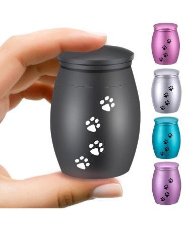 TATAANTY Small Pet Urns for Dog Ashes - Dog Urn for Ashes Keepsake, Mini Pet Urns for Dogs Cats Ashes Holder Aluminum Black