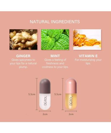 2 Pcs Lip Plumper Serum Set for Softer, Fuller Lips - Natural Lip Care Day & Night Treatment, Hydrating Formula to Reduce Fine Lines and Chapping - Lip Plumping Gloss Included - Buy Online on GoSupps.com