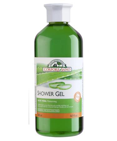 Corpore Sano Shower Gel/Body Wash-Aloe/Seaweed/Argan & Aloe-CERTIFIED ORGANIC-NO PARABENS-500 ml/16.9 fl. oz (SOWER GEL ALOE VERA)