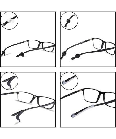 Jocxzi Silicone Anti-Slip Covers for Glasses - 4 Pairs of Holders & 10 Pairs of Nasal Pads for Sunglasses & Reading Glasses - Buy Online on GoSupps.com
