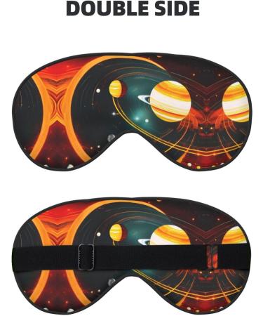 SSIMOO Solar System Jupiter Saturn Sleep Mask | Adjustable Breathable Eye Mask for Comfortable Sleep - Fashionable & International Shipping - Buy Online on GoSupps.com