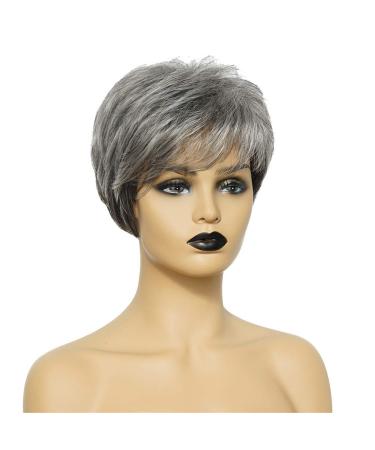 Short Grey Wig for Women - Curly Synthetic Cosplay Hair | 50s 60s 70s 80s Style - Buy Online on GoSupps.com