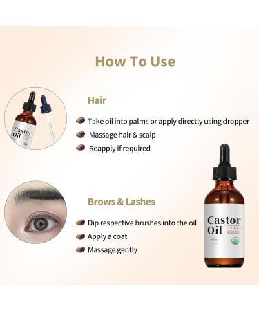 Huile de ricin biologique pour les cheveux les cils et le visage huile de ricin pure biologique press e froid non raffin e bouteille en verre de 60 ml - Buy Online on GoSupps.com