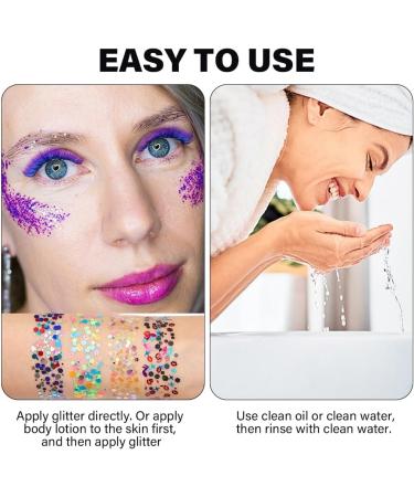 4 Box Fantasy Glitter Set | Irregular Face & Body Sequined Makeup | Festival Cosmetic Glitter Accessories - Set of 3 - Buy Online on GoSupps.com