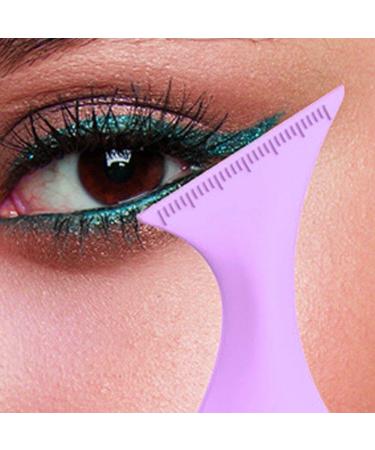 Eyeliner Stencils 3 Pcs Silicone Winged Eyeliner Tool Eyeliner Stencils Tips Eye Make-up Tool for Eyeliner Eyelash Eyebrow Face Purple - Buy Online on GoSupps.com