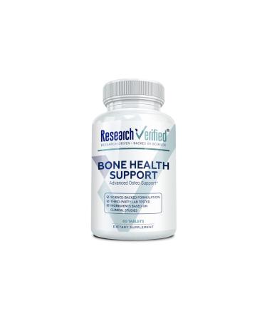Research Verified Bone Health Support - Rebuild Bone Mass - Triple Calcium Complex Vitamin D3 Vitamin K2 Soy Isoflavones BioPerine - 60 Tablets - 1 Month Supply 60 Count (Pack of 1)