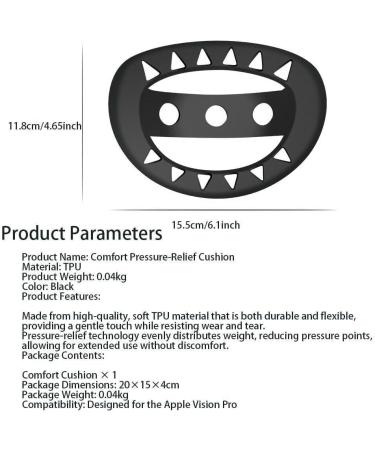 1set Suitable For Vision Pro Small Headwear Pressure-reducing Breathable Soft Pressure Comfortable Rubber Pad Back Cushio Relief - Buy Online on GoSupps.com