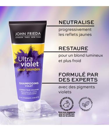 JOHN FRIEDA Ultra Violet for Blonde Violet Shampoo 250ml - Buy Online on GoSupps.com
