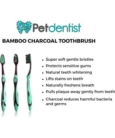 Petdentist Manual Large Dog Toothbrush with Gentle Soft Charcoal Bristles for Dogs Teeth Cleaning Tartar and Plaque Off Easily and Best for Cat Dog Gingivitis - Buy Online on GoSupps.com