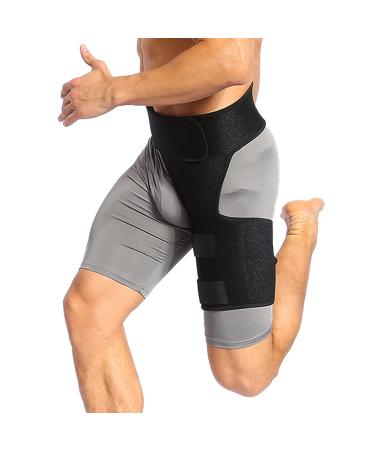 Honiwu Hip Support for Men Adjustable Groin Support Bandage Thigh Support Men for Hip Groin Hamstring Thigh and Sciatic Nerve Pain Relief