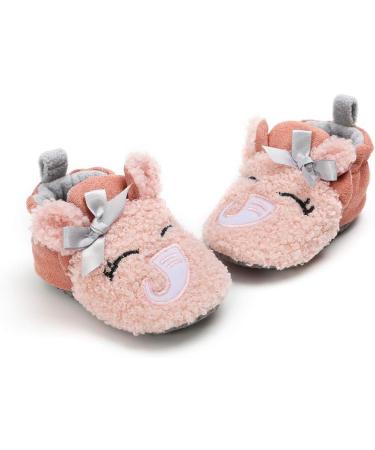 LACOFIA Baby Anti-Slip Soft Sole Winter Booties 3-6 Months - Pink Elephant - Buy Online on GoSupps.com