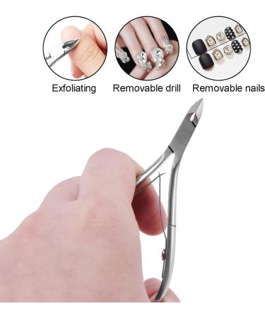 Olakin Set of 2 Stainless Steel Cuticle Nippers and Cutters with Pusher - Ideal for Manicure and Pedicure - Buy Online on GoSupps.com