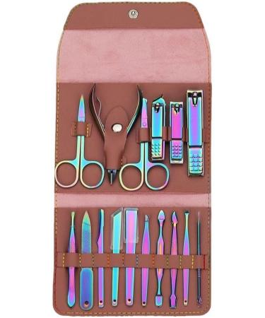Nail Clipper Set Fantasy color 16-piece Nail Scissors Set Home Manicure Tools Suitable for Travel and Beauty Portable Travel Beauty Kit Nail Trimming Kit 01 - Buy Online on GoSupps.com