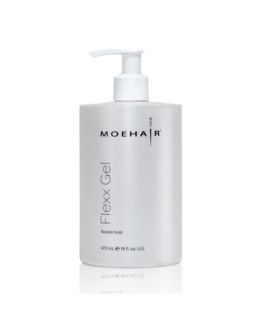 MOEHAIR Flexx Gel 16 Fl oz. Flexible hold styling gel adds texture moisture and shine to hair non-greasy detangles styles and keeps hair intact Hair gel for women and men