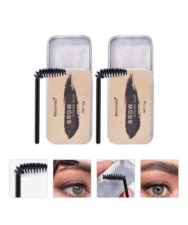 Lurrose 2PC Eyebrow Soap Kit - Waterproof Brow Styling Gel & Pomade with Brush | Long-lasting Eyebrow Makeup for Perfect Brows - Buy Online on GoSupps.com