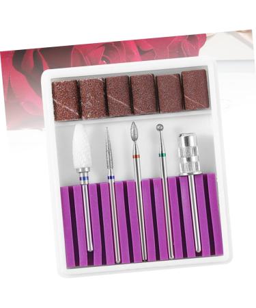POPETPOP 2 Sets Nail Drill Bits Nail Tools Manicure Tools Natural Nails Pedicure Tools Nail Drill Tool Nail File Bits Faux Nails Artificial Nails Nail Drill Heads 5 Piece Set Alloy Purple 6.5x5.5cmx2pcs Purplex2pcs - Buy Online on GoSupps.com