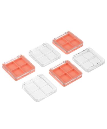 Minkissy 6 pieces 4 eyeshadow box empty eyes shadow trays empty cosmetic box empty cosmetic container blushing empty eyeshadow pallet travel square text marker acrylic