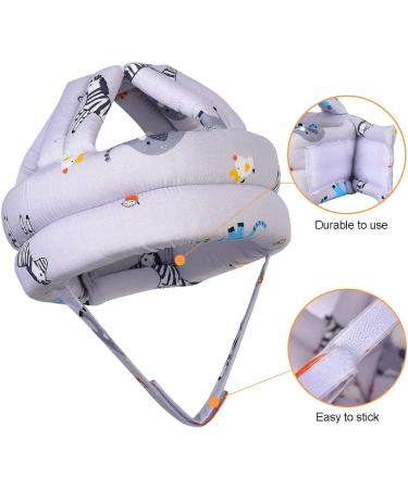 Safety Helmet for Crawling and Walking Babies - Grey Zoo Design | Ages 6-36 Months (1pc) - Buy Online on GoSupps.com
