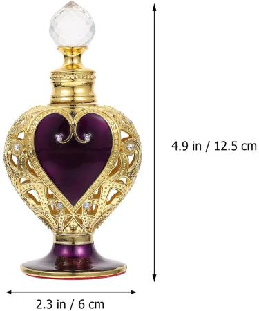Minkissy 12 ml Retro Perfume Bottle Refillable Travel Perfume Bottle Crystal Perfume Bottle Empty Aromatherapy Bottle Cosmetic Container - Buy Online on GoSupps.com