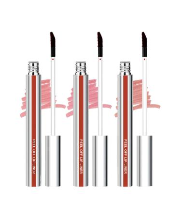 WJnflQN Lip stain remover lip liner peel-off waterproof matte formula 3x Hydrating Brizer lip gloss - non-sticky cut long lipliner cosmetic makeup tint