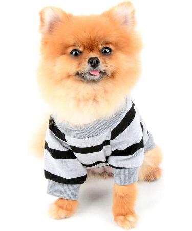 Paidful Striped Dog Shirt - breathable tank tops for Small & Medium Dogs | Cute Cat Vest with Red Heart | Summer Outdoor Wear for Puppies Chihuahuas & Yorkies - Buy Online on GoSupps.com